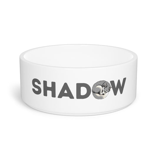 Shadow Husky Letter Pet Bowl