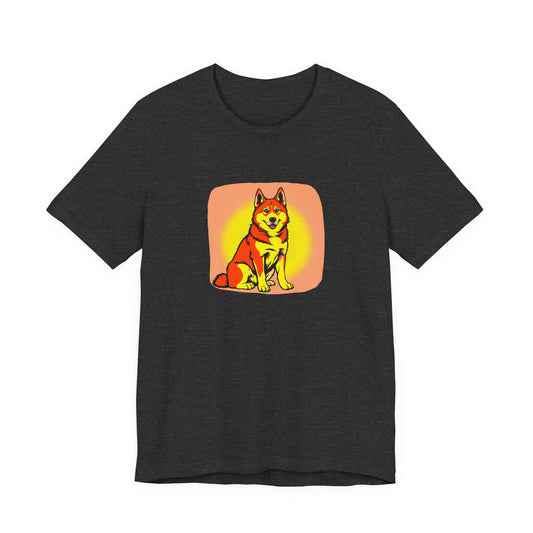 Pop Art Husky T-Shirt (Red)
