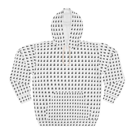 Geometric Husky Pattern Hoodie (Black)