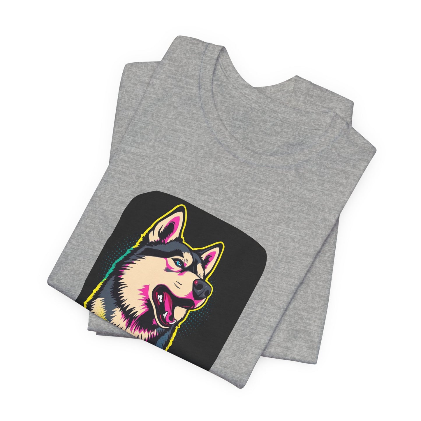 Pop Art Husky T-Shirt (Black)