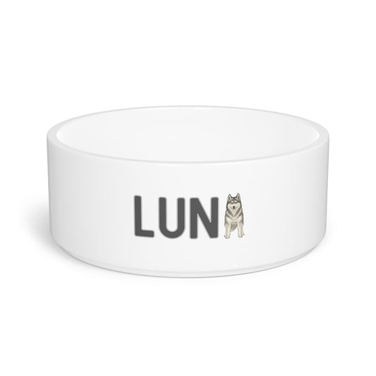 Luna Husky Letter Pet Bowl