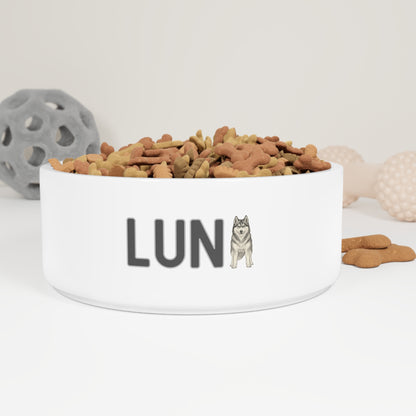 Luna Husky Letter Pet Bowl
