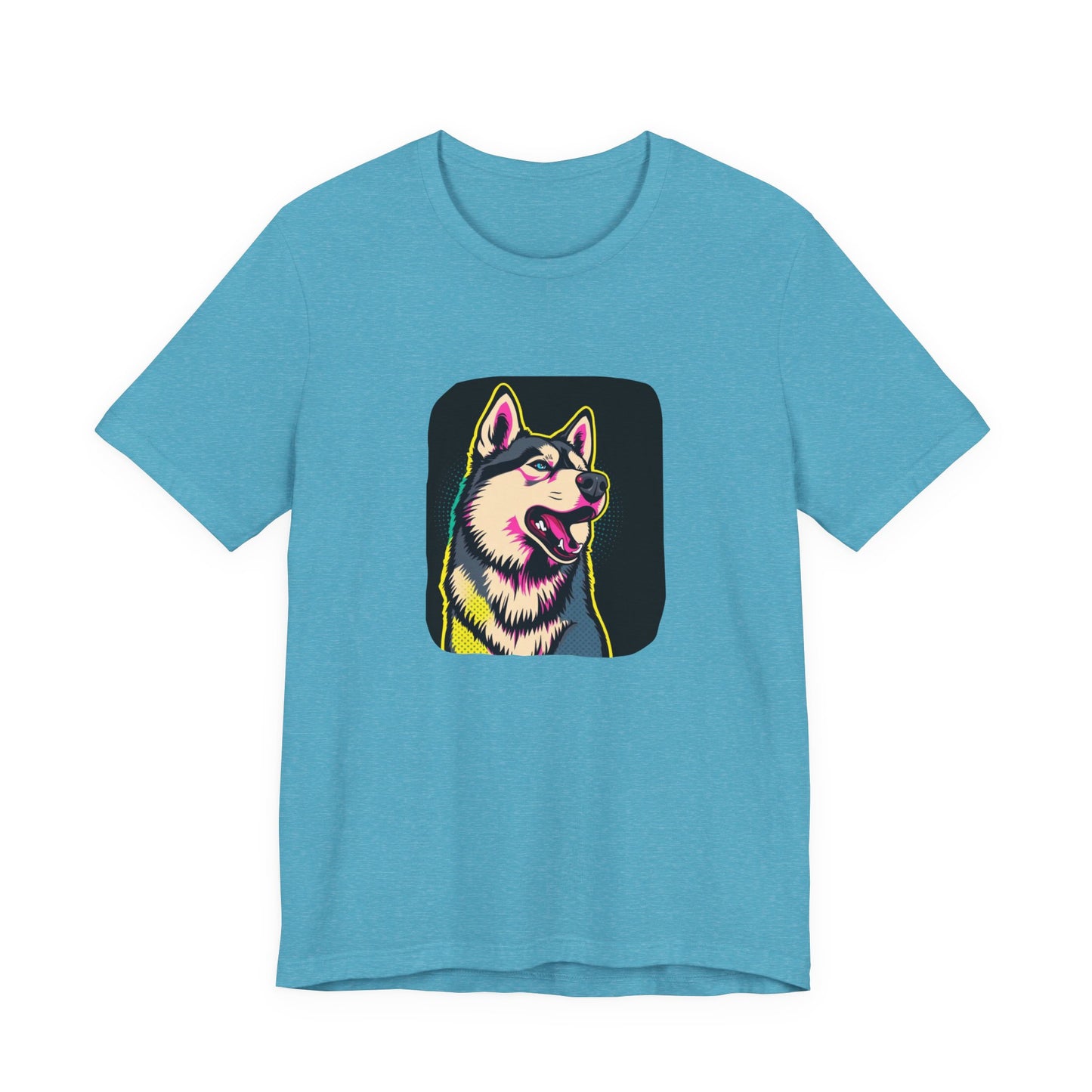 Pop Art Husky T-Shirt (Black)
