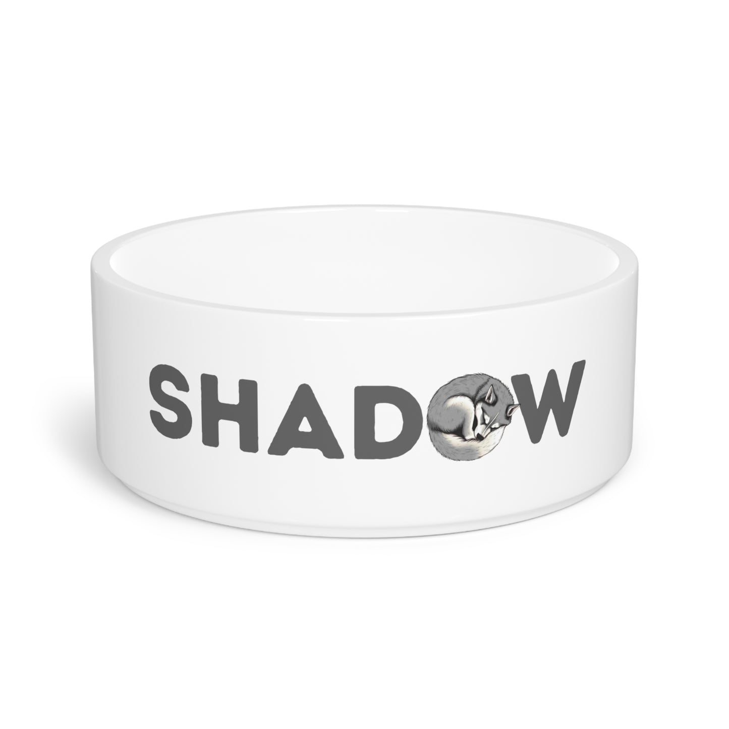 Shadow Husky Letter Pet Bowl
