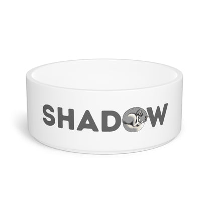 Shadow Husky Letter Pet Bowl
