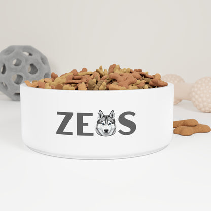 Zeus Husky Letter Pet Bowl