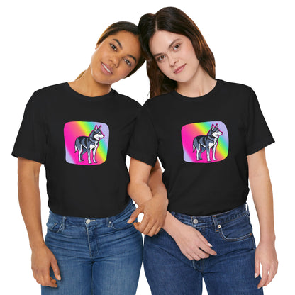 Pop Art Husky T-Shirt (Grey)