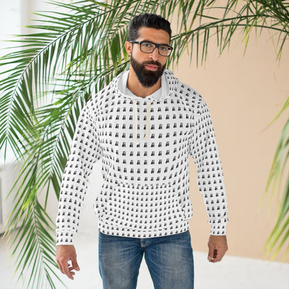 Geometric Husky Pattern Hoodie (Black)