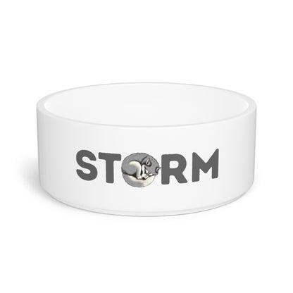 Storm Husky Letter Pet Bowl