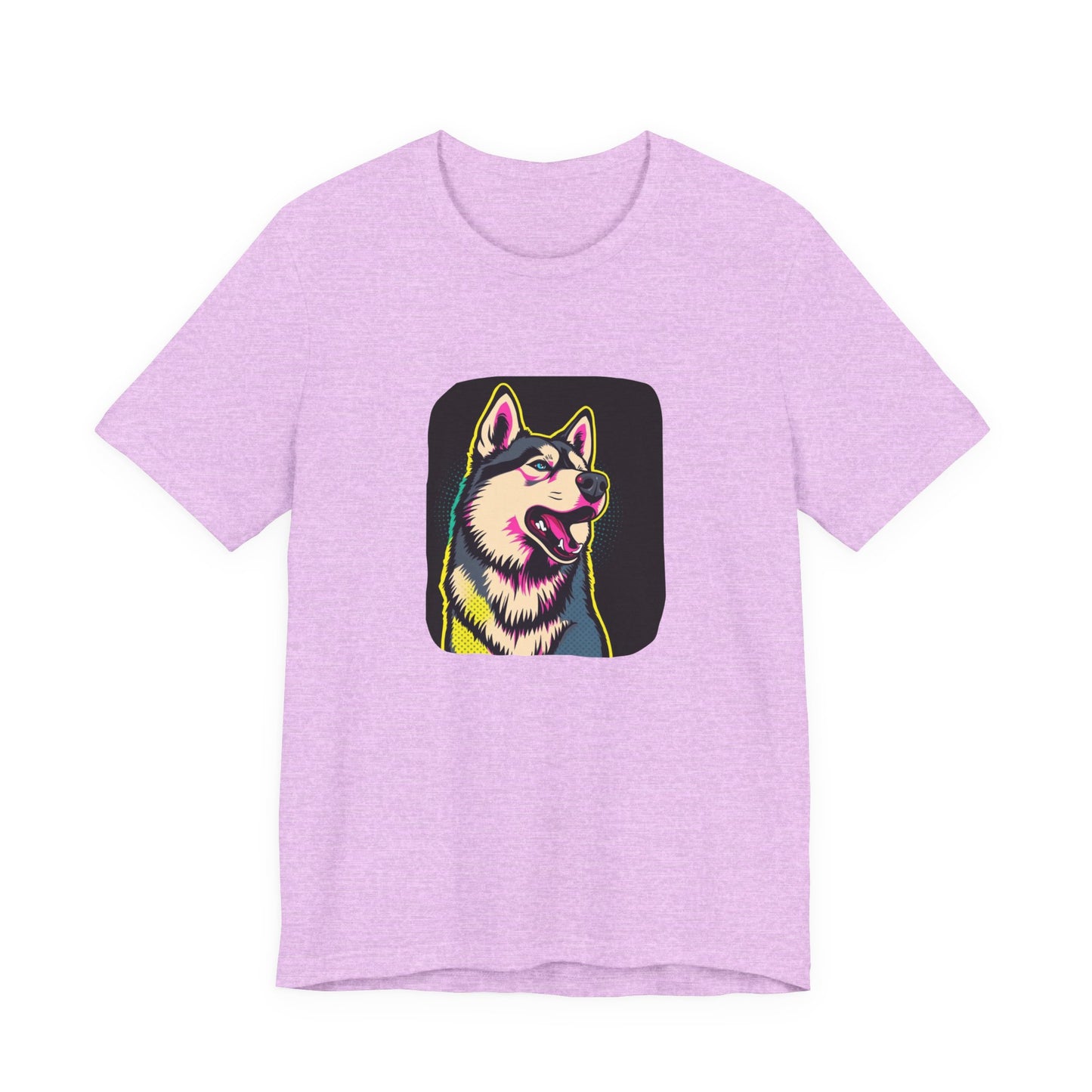 Pop Art Husky T-Shirt (Black)