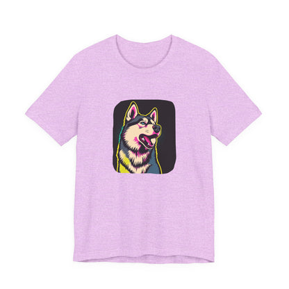 Pop Art Husky T-Shirt (Black)