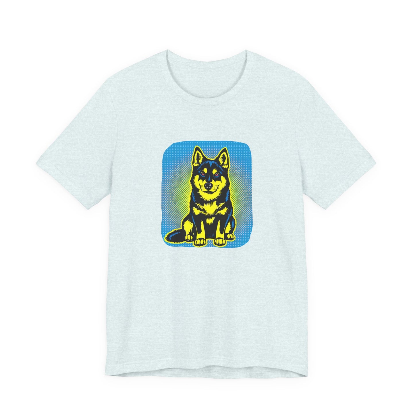 Pop Art Husky T-Shirt (Blue)