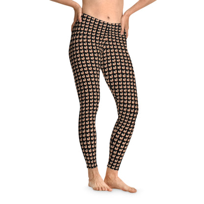 Red Husky Pattern Leggings