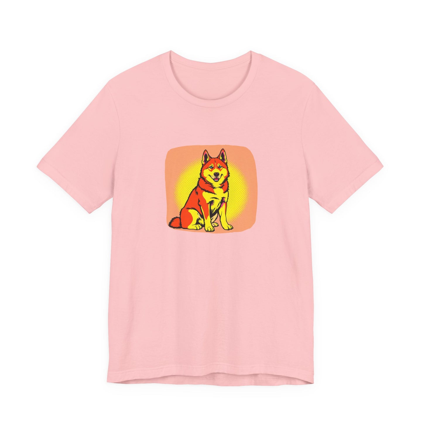 Pop Art Husky T-Shirt (Red)