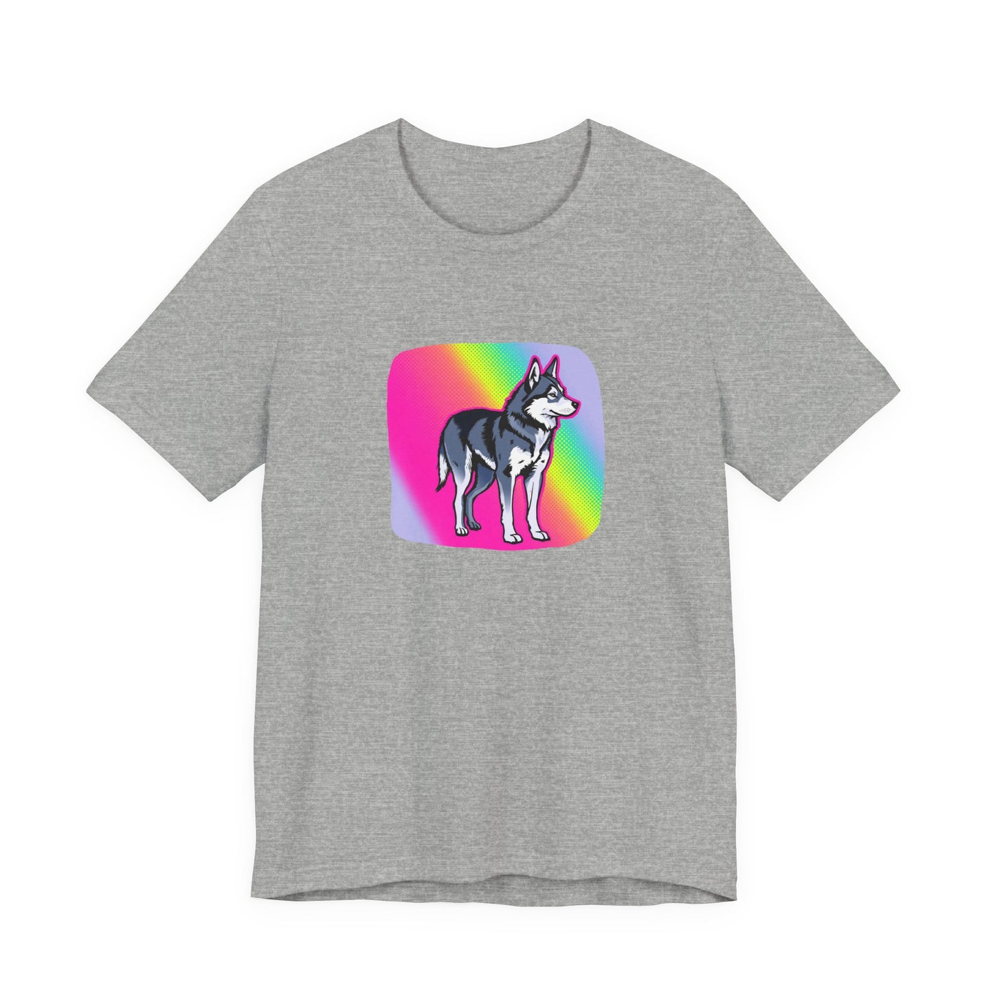 Pop Art Husky T-Shirt (Grey)
