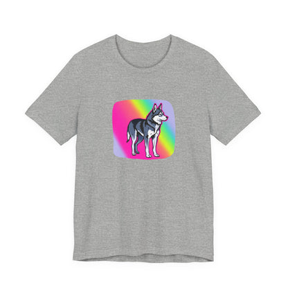 Pop Art Husky T-Shirt (Grey)
