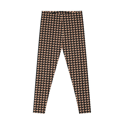 Red Husky Pattern Leggings