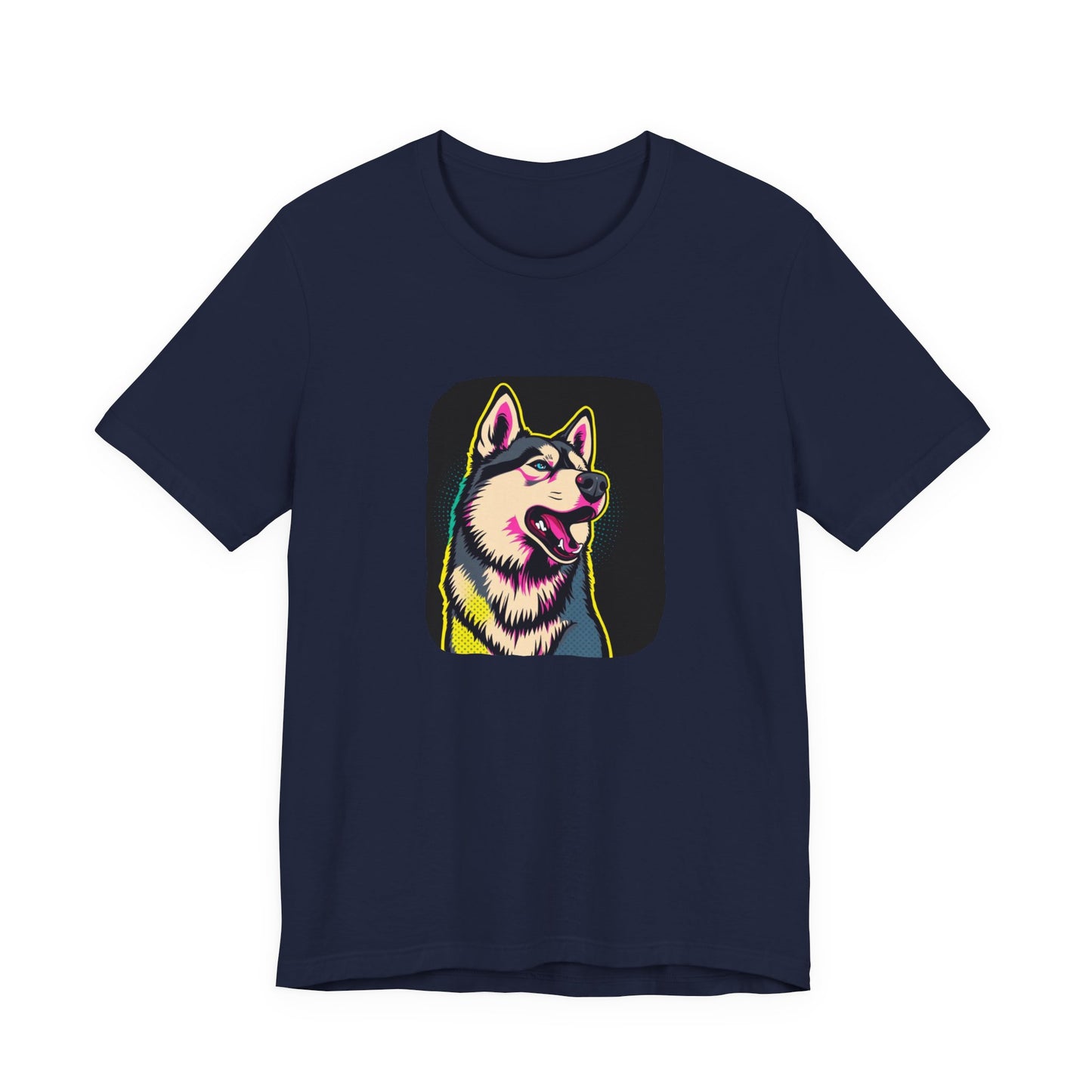 Pop Art Husky T-Shirt (Black)