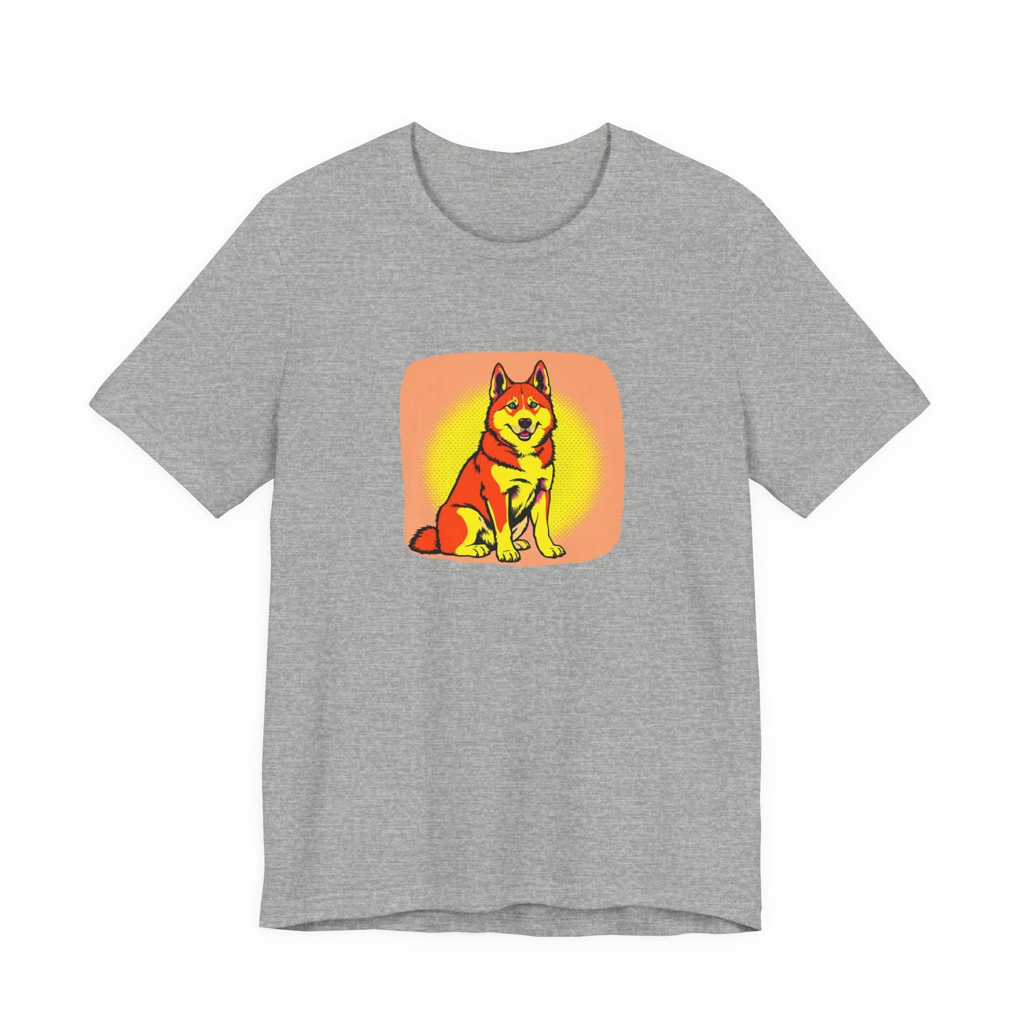 Pop Art Husky T-Shirt (Red)