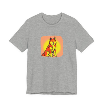 Pop Art Husky T-Shirt (Red)