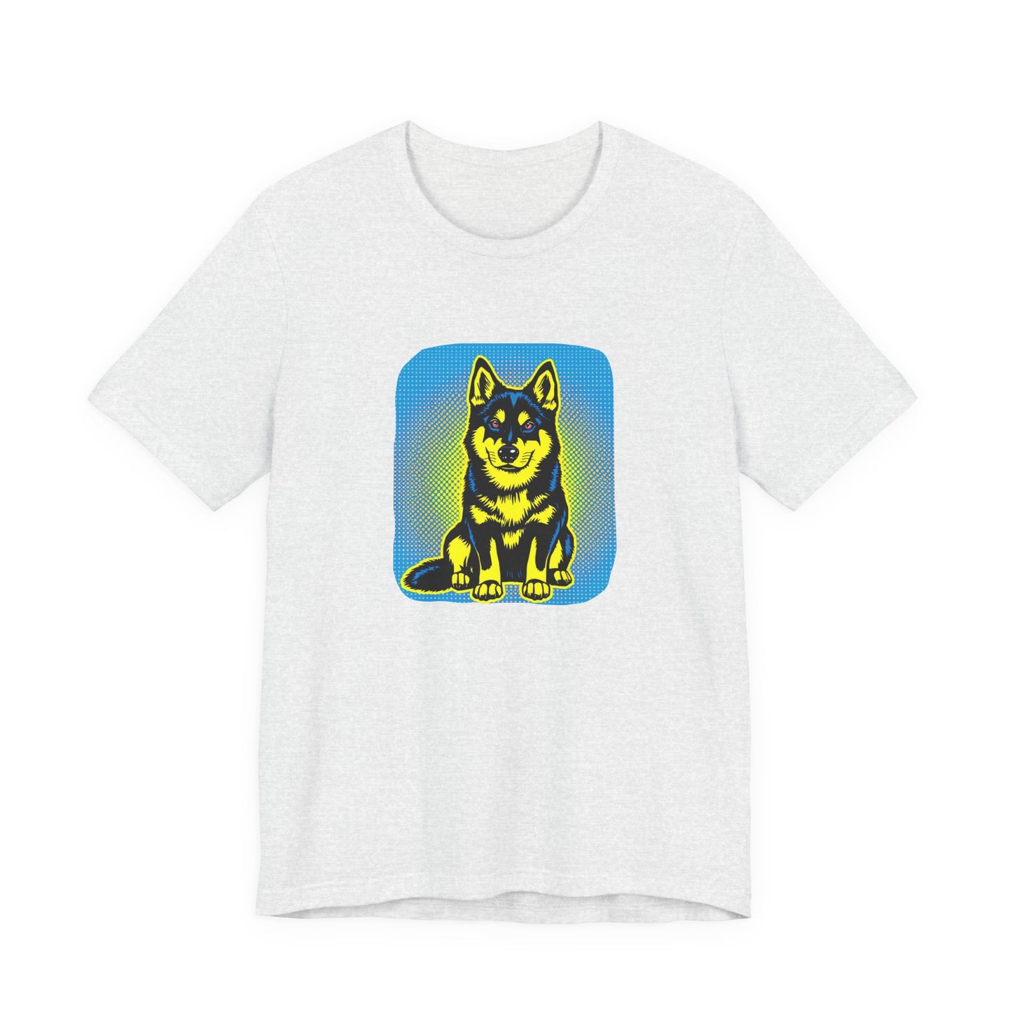 Pop Art Husky T-Shirt (Blue)