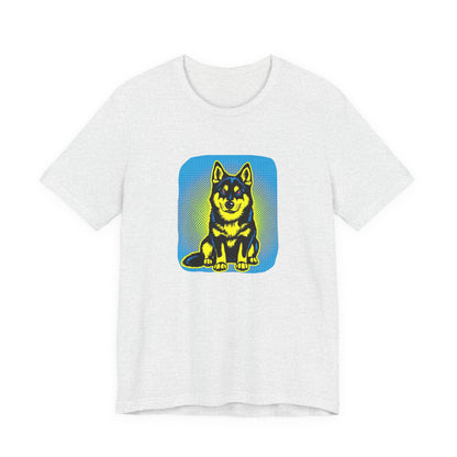Pop Art Husky T-Shirt (Blue)