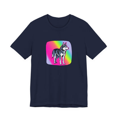 Pop Art Husky T-Shirt (Grey)