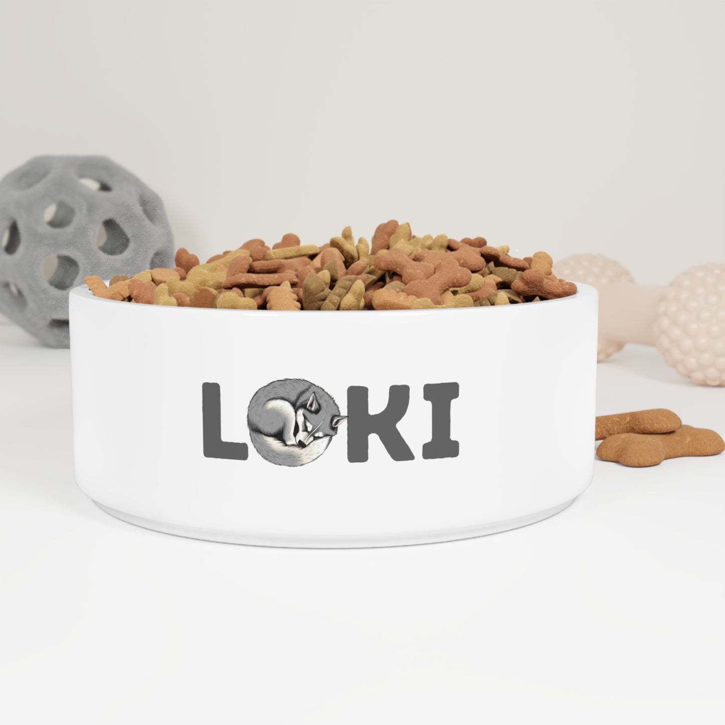 Loki Husky Letter Pet Bowl