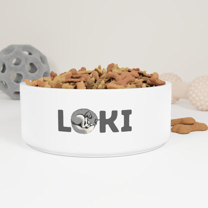 Loki Husky Letter Pet Bowl