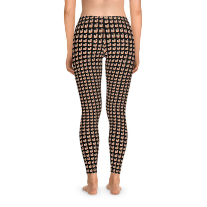 Red Husky Pattern Leggings