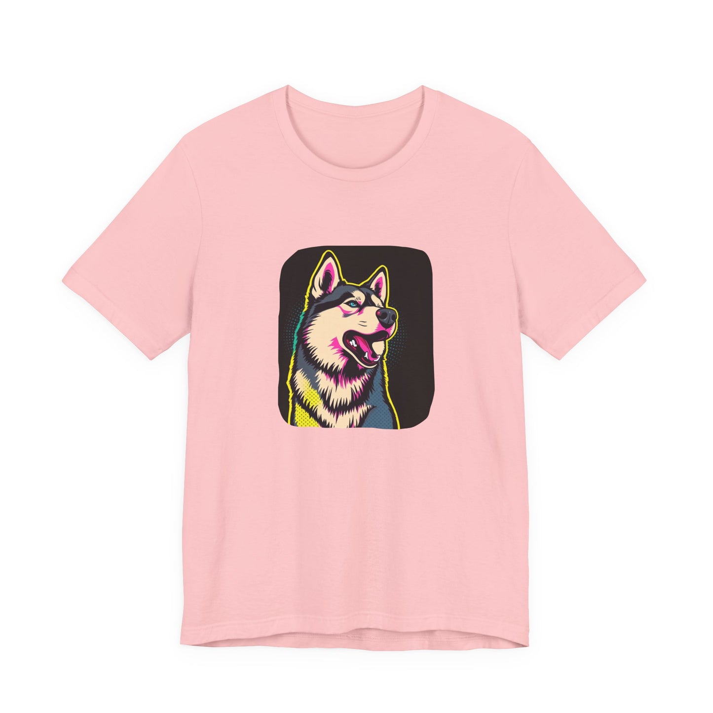 Pop Art Husky T-Shirt (Black)