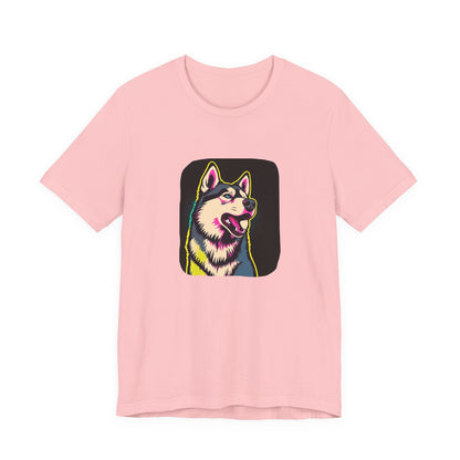 Pop Art Husky T-Shirt (Black)