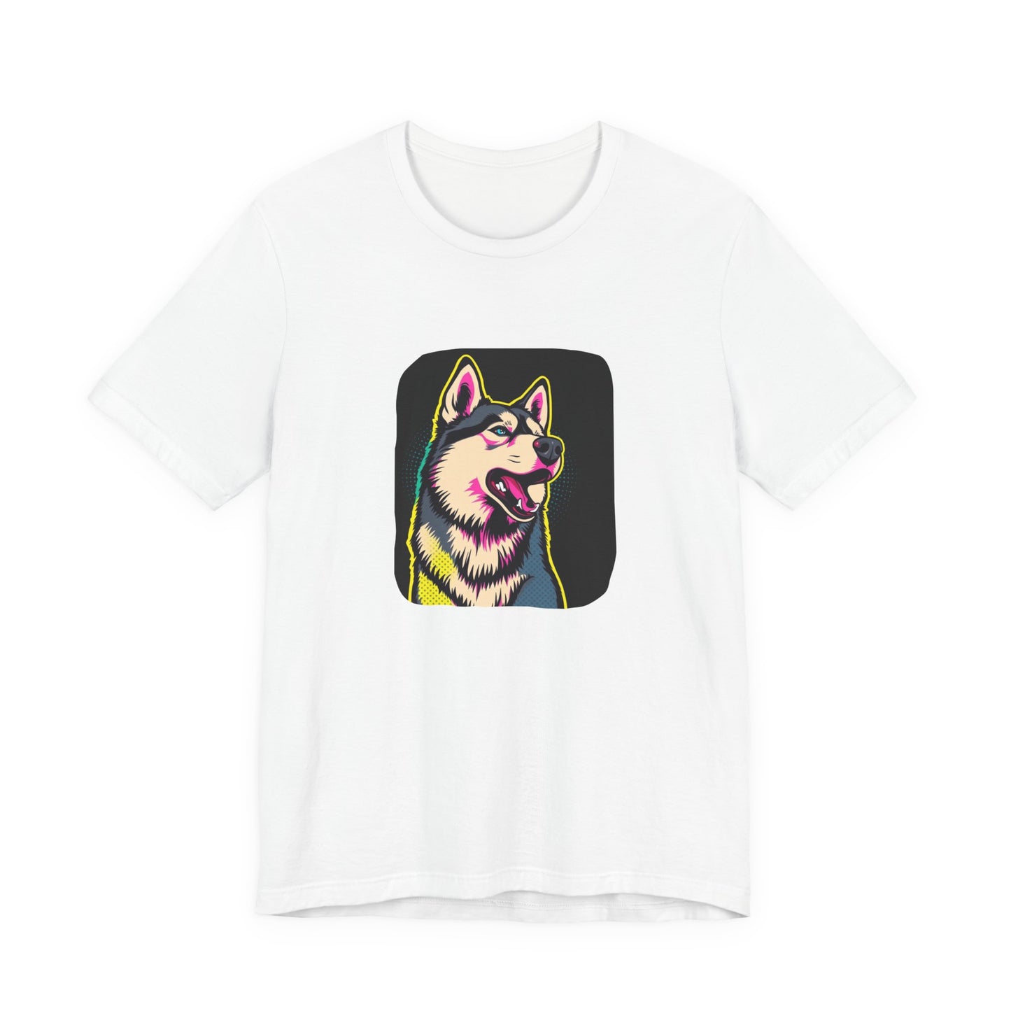 Pop Art Husky T-Shirt (Black)
