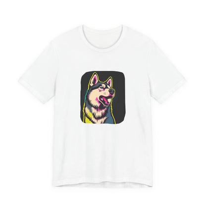 Pop Art Husky T-Shirt (Black)