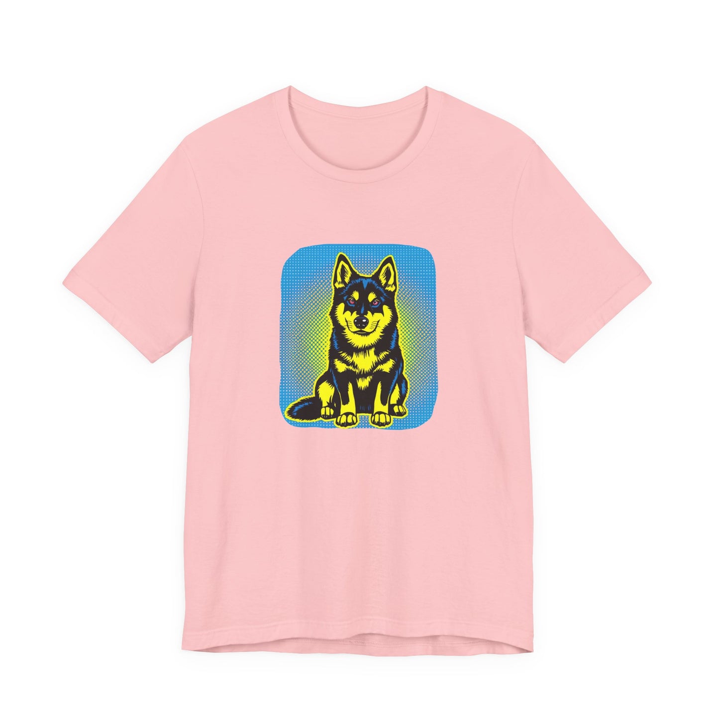 Pop Art Husky T-Shirt (Blue)
