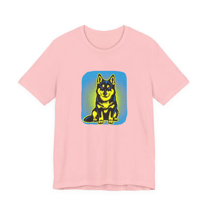 Pop Art Husky T-Shirt (Blue)