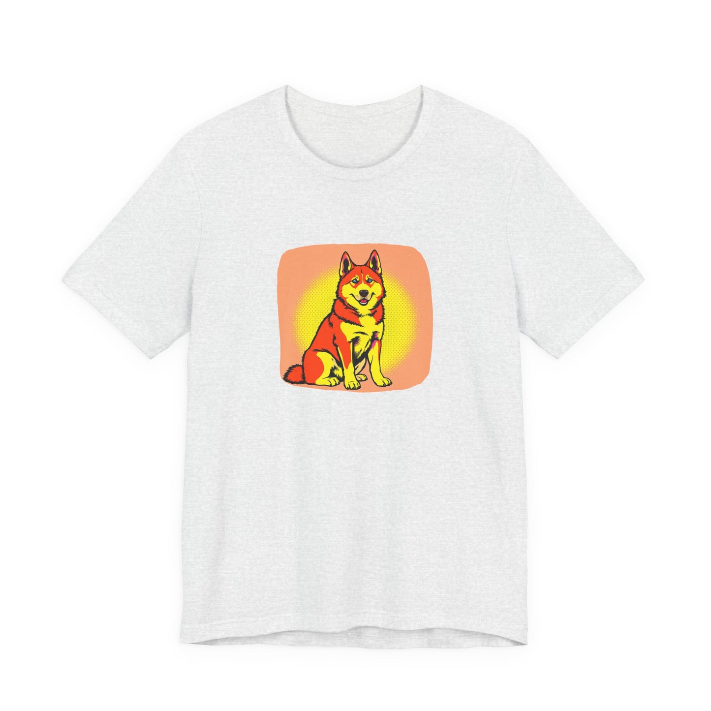 Pop Art Husky T-Shirt (Red)