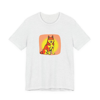 Pop Art Husky T-Shirt (Red)