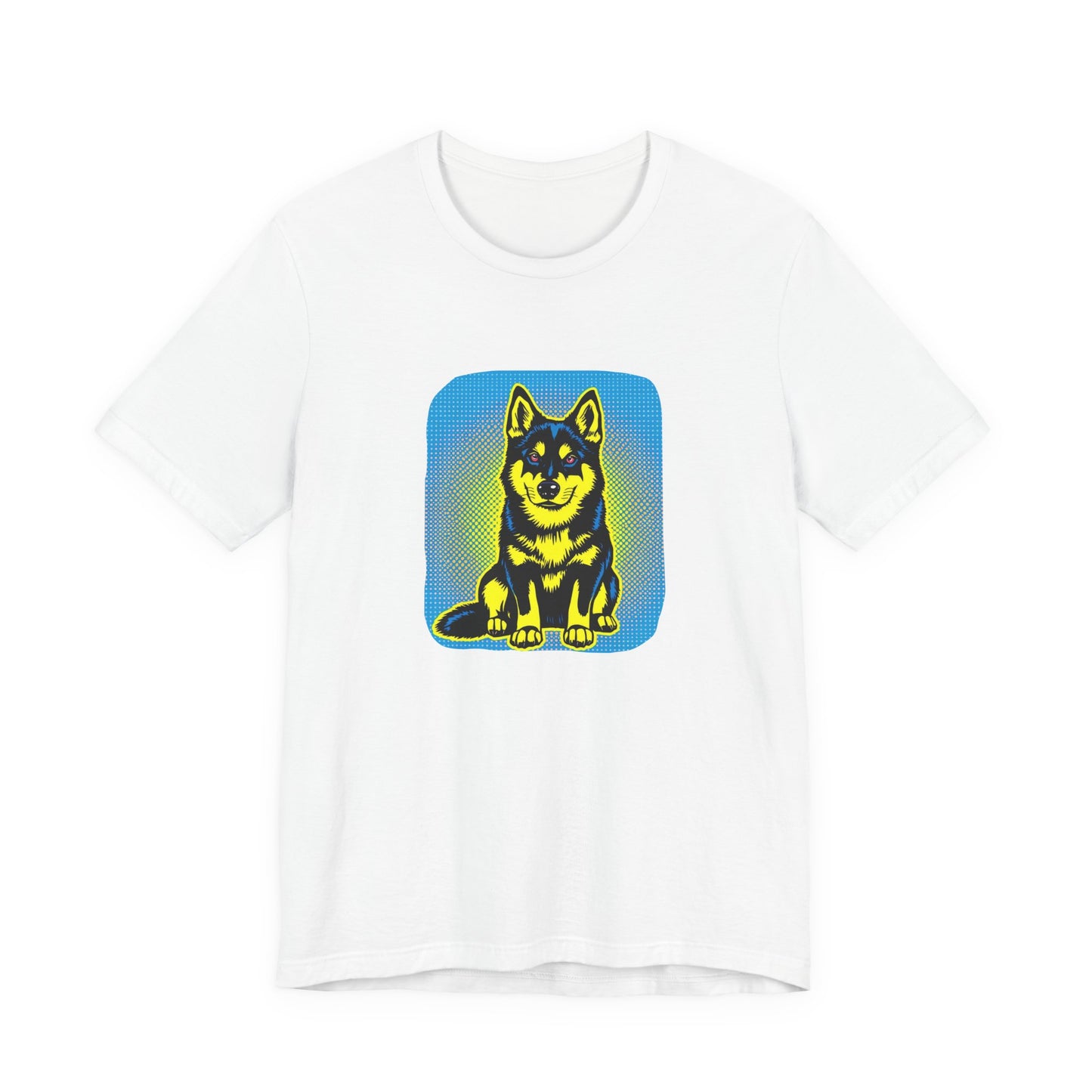 Pop Art Husky T-Shirt (Blue)