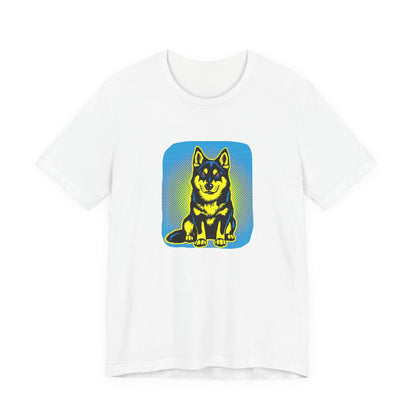 Pop Art Husky T-Shirt (Blue)