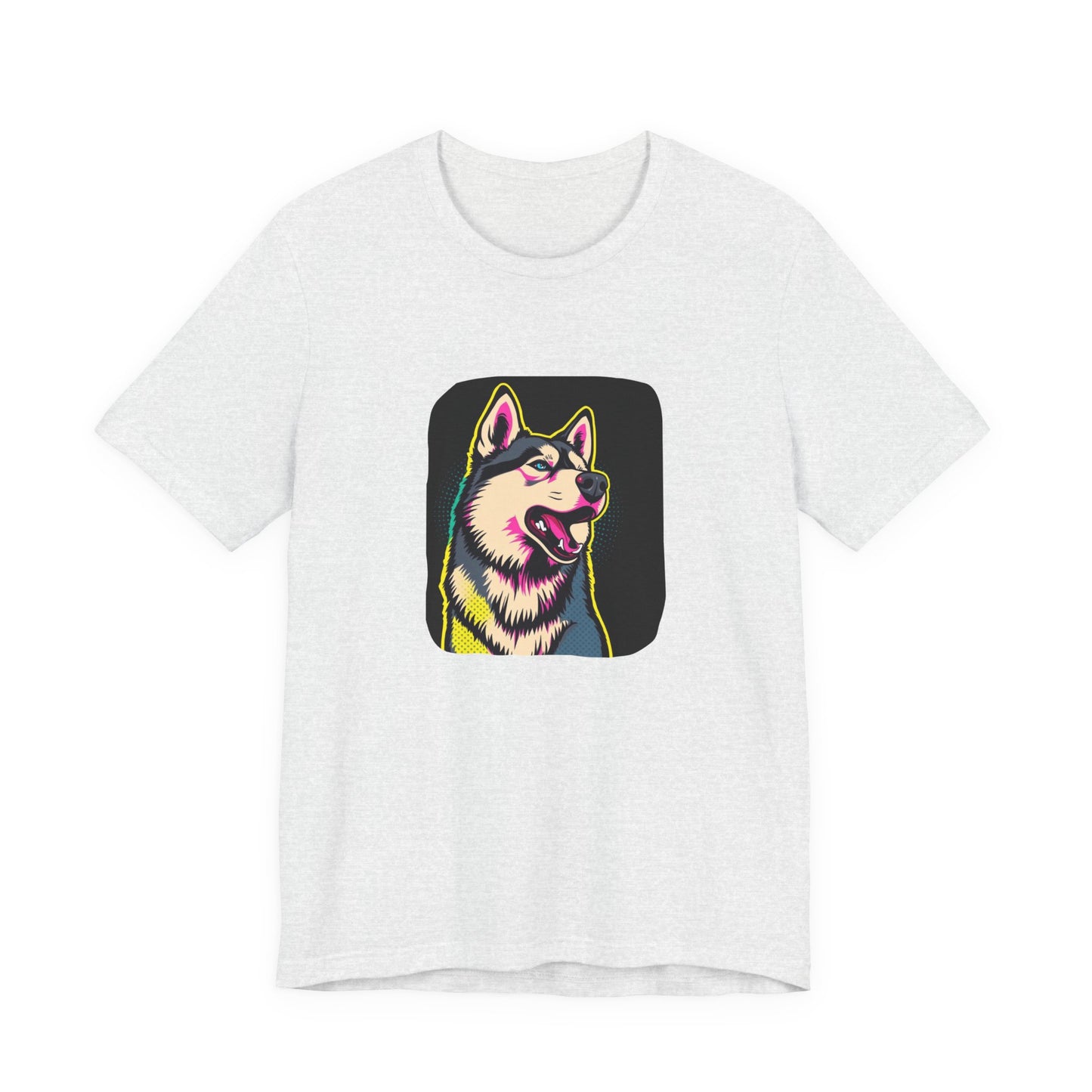 Pop Art Husky T-Shirt (Black)