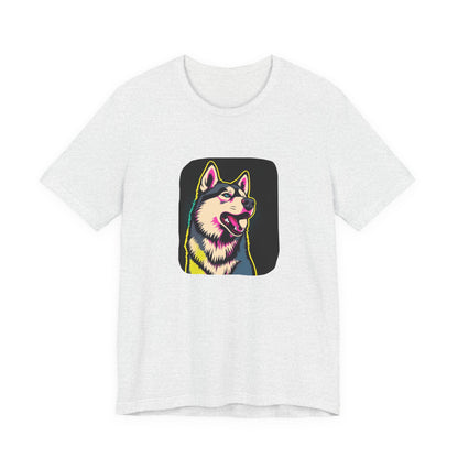 Pop Art Husky T-Shirt (Black)