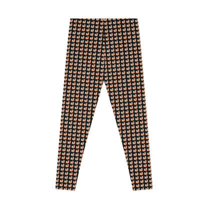 Red Husky Pattern Leggings