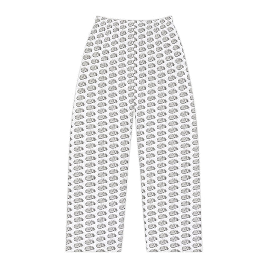 Sleeping Husky Pattern Pajama Pants (Women's Grey)