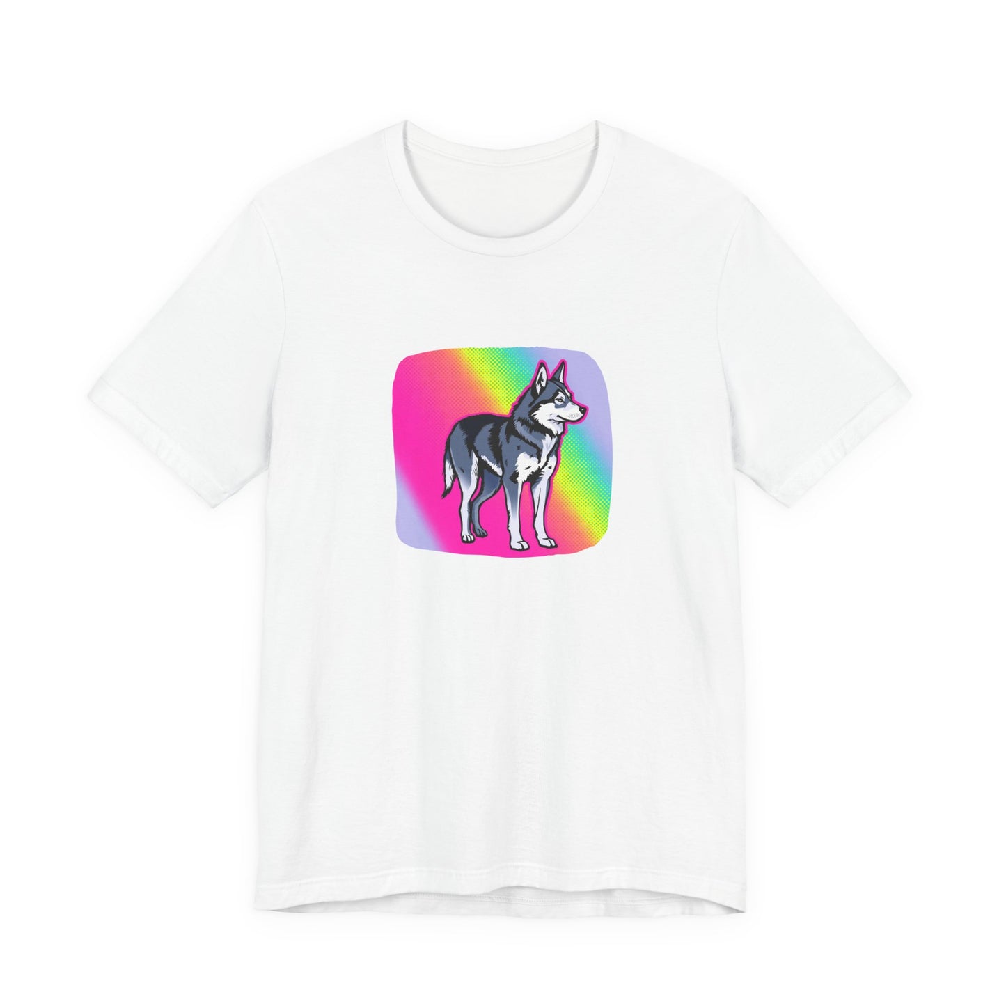 Pop Art Husky T-Shirt (Grey)