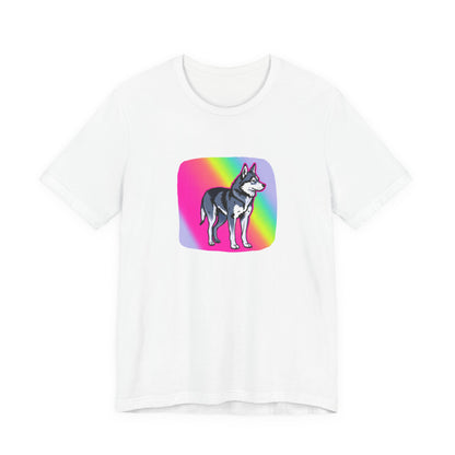 Pop Art Husky T-Shirt (Grey)