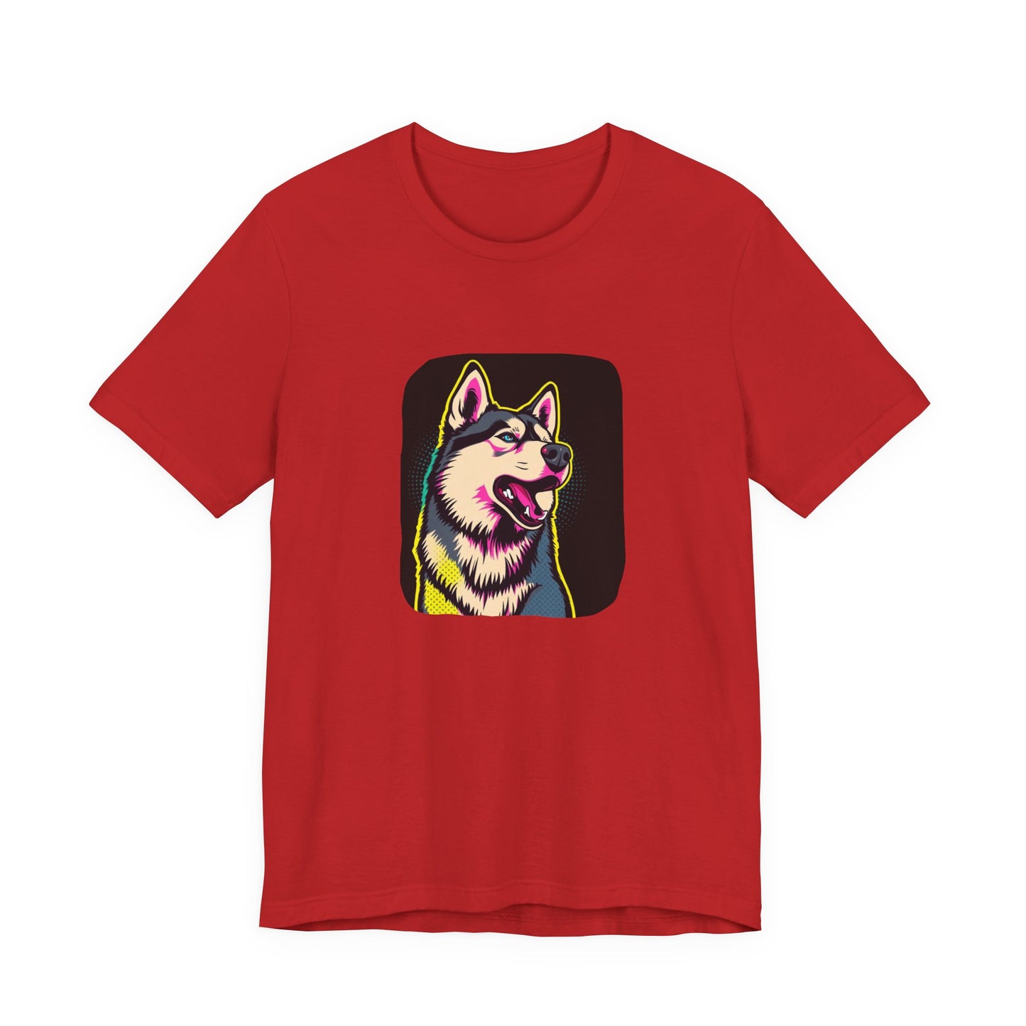 Pop Art Husky T-Shirt (Black)