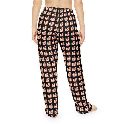 Red Husky Pattern Pajama Pants (Women's)