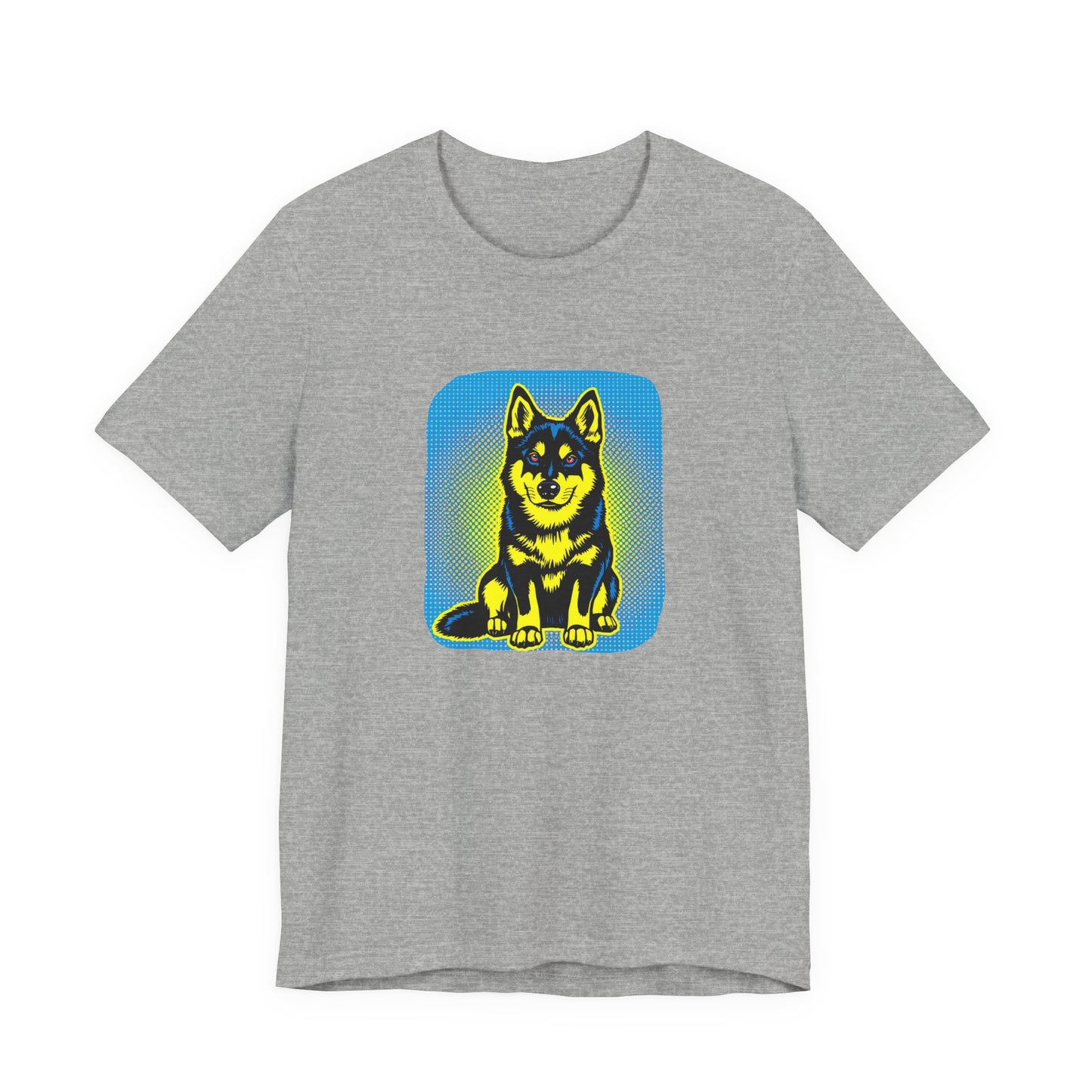 Pop Art Husky T-Shirt (Blue)