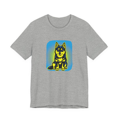 Pop Art Husky T-Shirt (Blue)